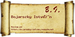 Bojarszky István névjegykártya